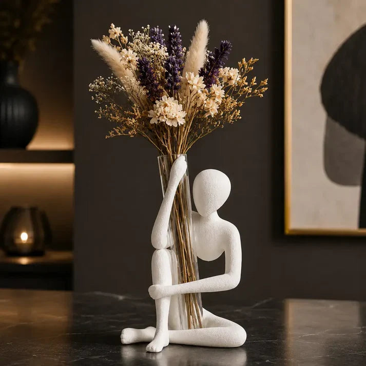 Modern Human Figure Flower Holder Vase