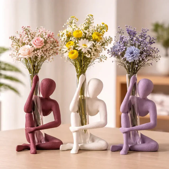Modern Human Figure Flower Holder Vase