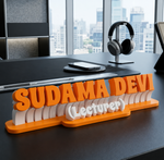 Premium Customised 3D Printed Desk Name Plate